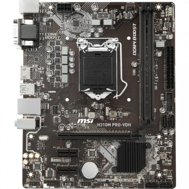 Placa de baza MSI H310M PRO-VDH, 2*DDR4, PCIE 3.0, 4*SATA, HDMI, DVI-D, VGA Socket 1151 v2